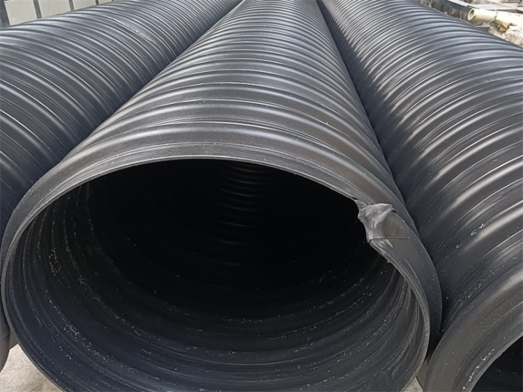 HDPE black steel strip pipe